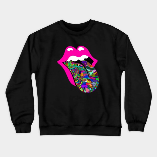 Pink Lips Crewneck Sweatshirt by GLStyleDesigns